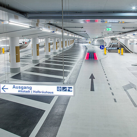 Innenansicht Hofbräuhaus Parkgarage Innenansicht