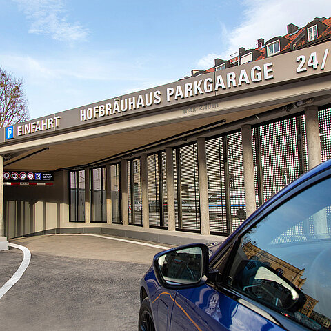 Einfahrt Hofbräuhaus Parkgarage Einfahrt