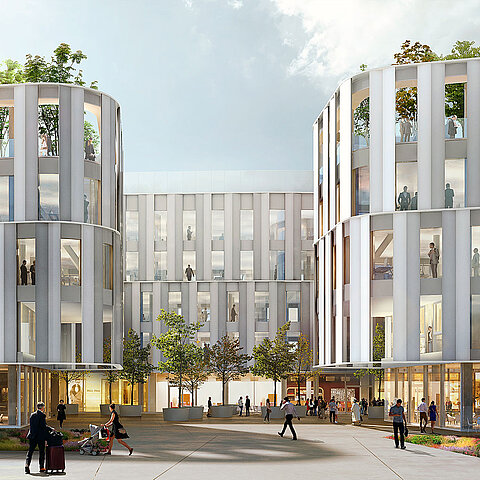 Optineo Aussenansicht Eingang Optineo Aussenansicht Eingang