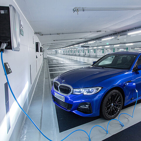 E-Auto Hofbräuhaus Parkgarage E-Auto
